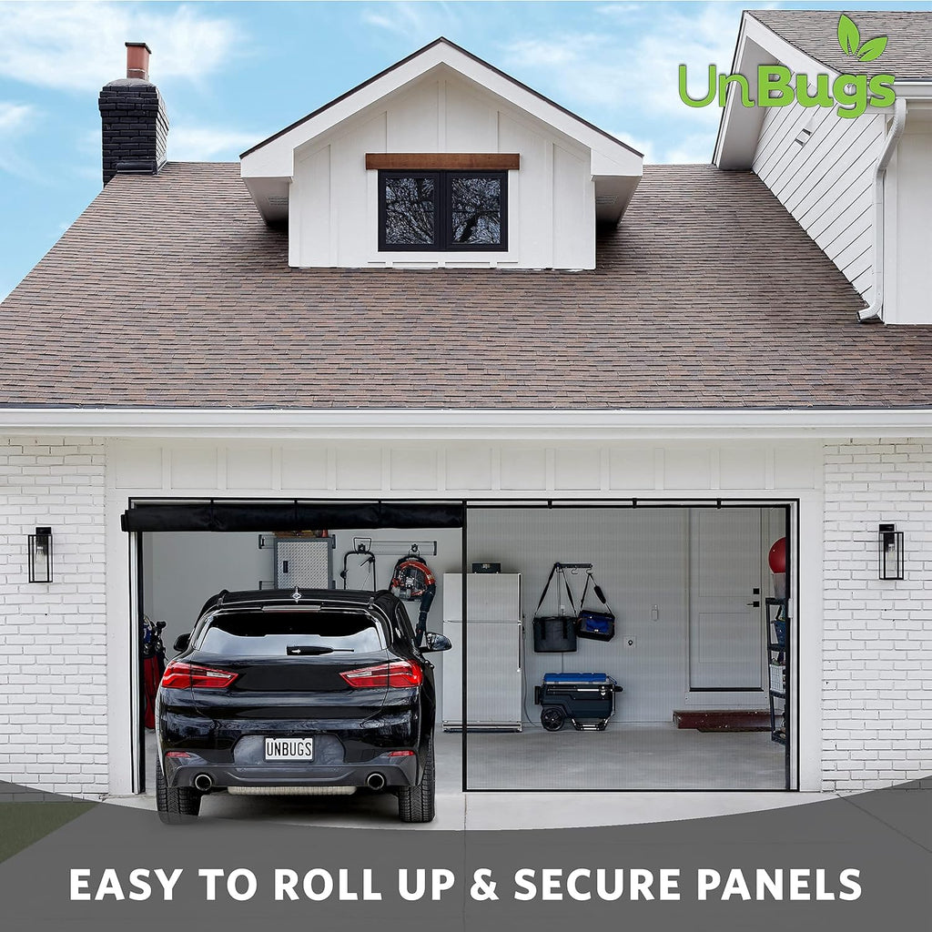 Fiberglass Mesh Magnetic Screen Door for 2 Car Garage X8918