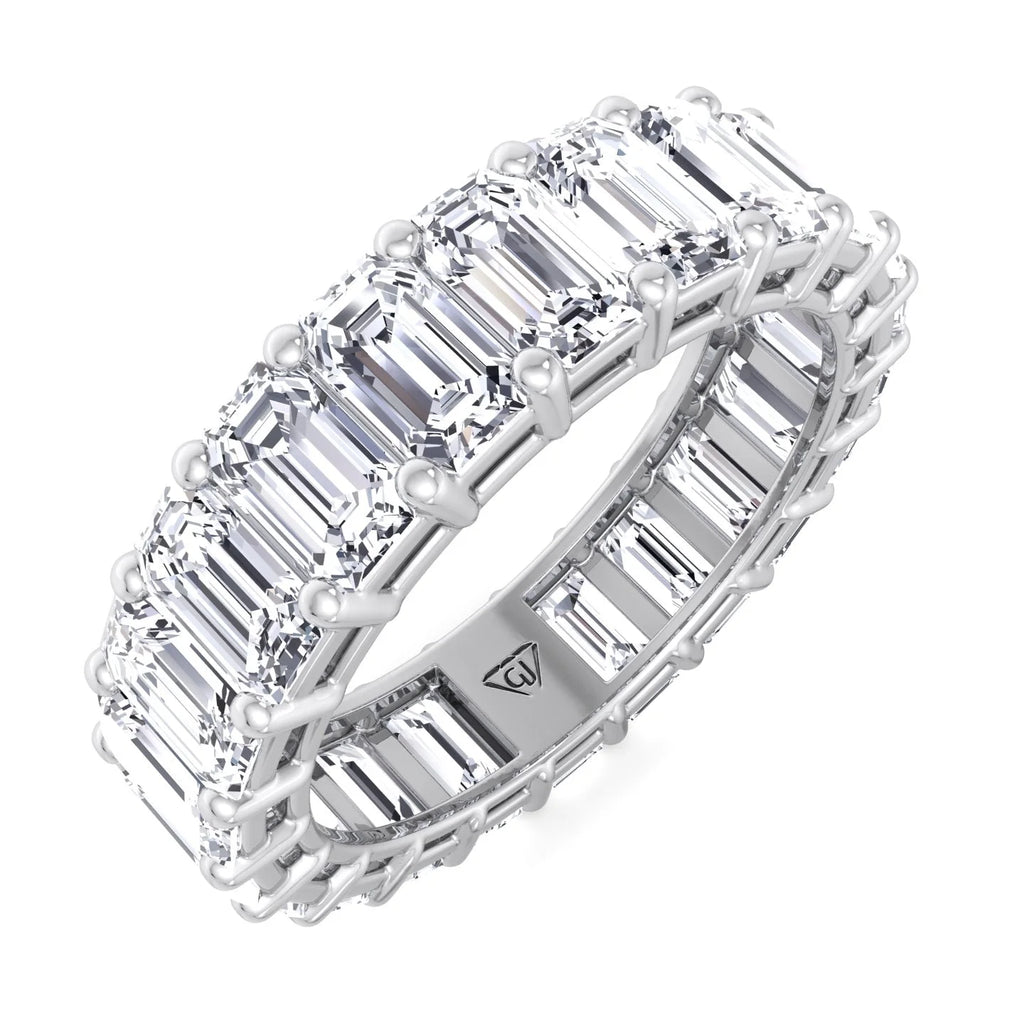 6 Carat Emerald Cut Diamond Eternity Band G290