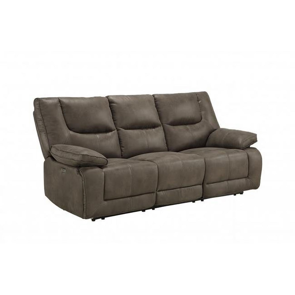 Gray & Black Reclining USB Sofa K92921