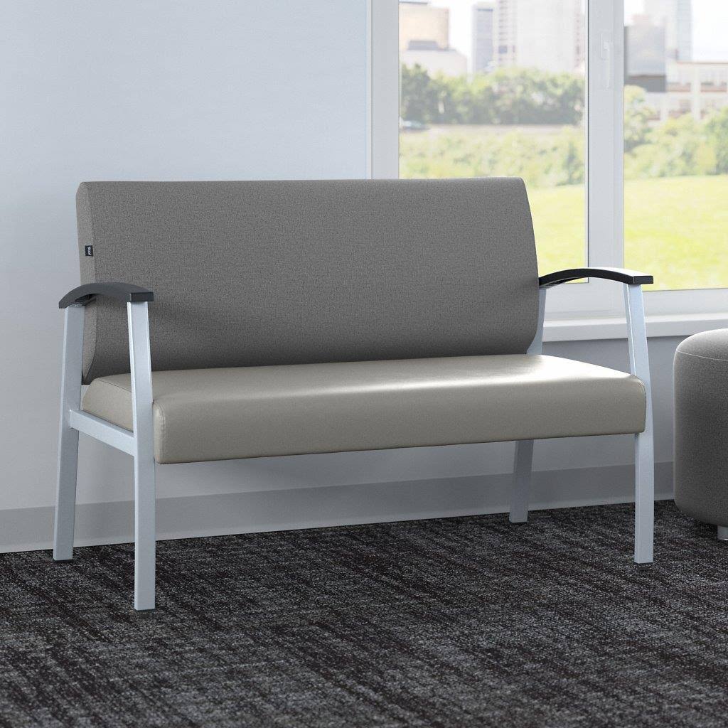 Medium Gray Waiting Room Loveseat X638