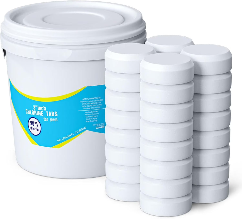 11 lb 3 inch Chlorine Tablets, 90% Available Chlorine, 11-Pound Bucket S261233