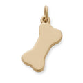 14K Gold Dog Bone Charm P400808
