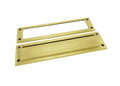 Satin Brass Letter Box Plate with Brown Finish Q4447