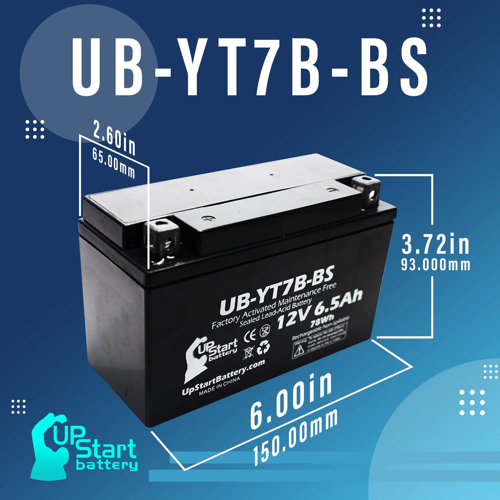 2-Pack 12V 6Ah Motorcycle Battery X3884