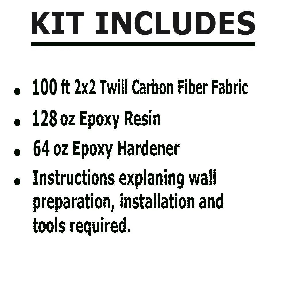 Carbon Fiber Basement Wall Crack Repair Kit D296861