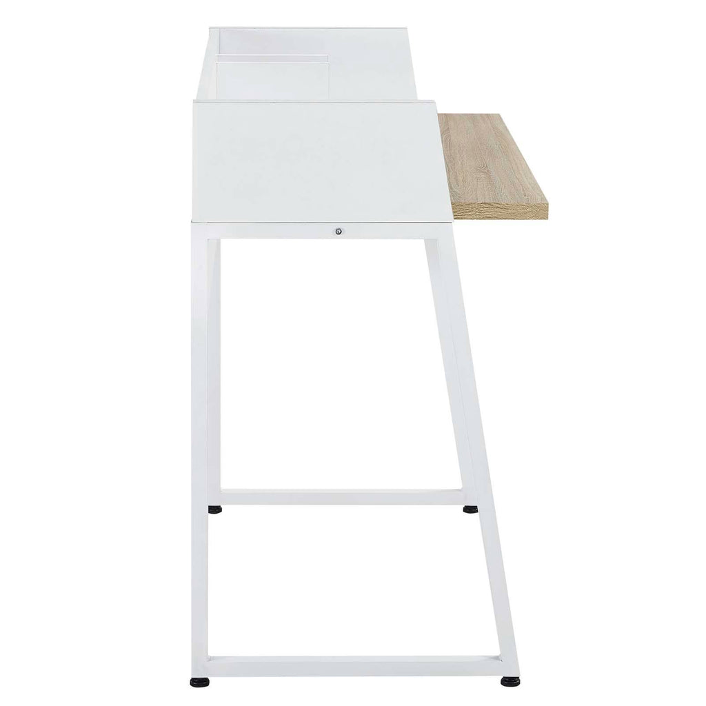 White Natural Wood Writing Desk I2357