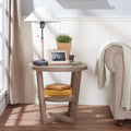 Light Oak Tempered Glass End Table J534136