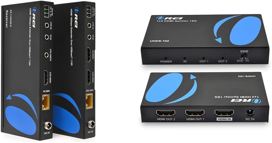 HDBaseT 4K 60Hz HDMI Extender over Cat5e/6 Ethernet LAN cable, 115 Ft, IR, CEC, RS-232, PoC X30284