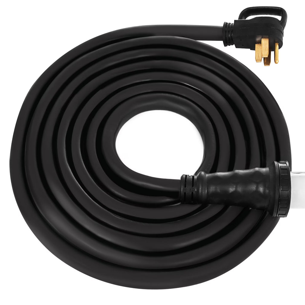 RV Shore Power Extension Cord 50A 36ft 125/250V STW 6AWG/3C+8AWG/1C NEMA SS2-50R Twist Lock Plug NEMA 14-50P J971