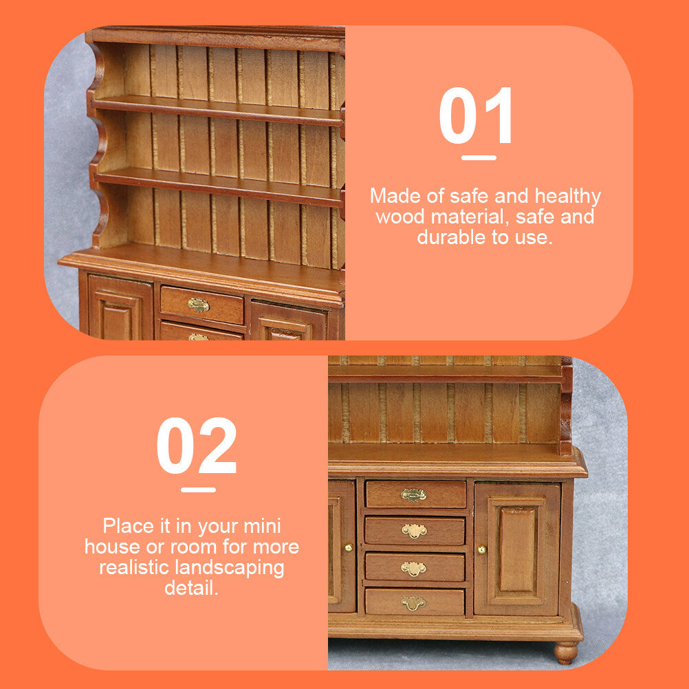 Mini Cabinet Wooden Craft Children Toy W25530