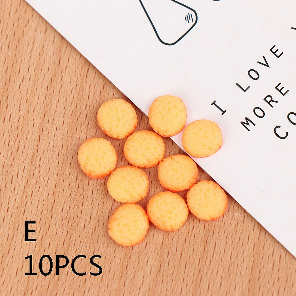 10Pcs/Set Dollhouse Miniature Cookie Kitchen Food Toy V963236