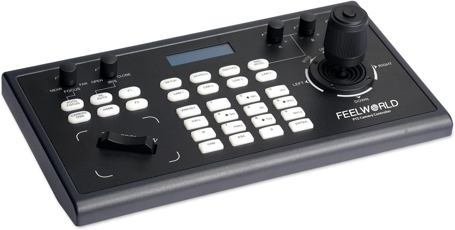 PTZ Camera Controller with Joystick and Keyboard Control LCD Screen PoE Supported P73122