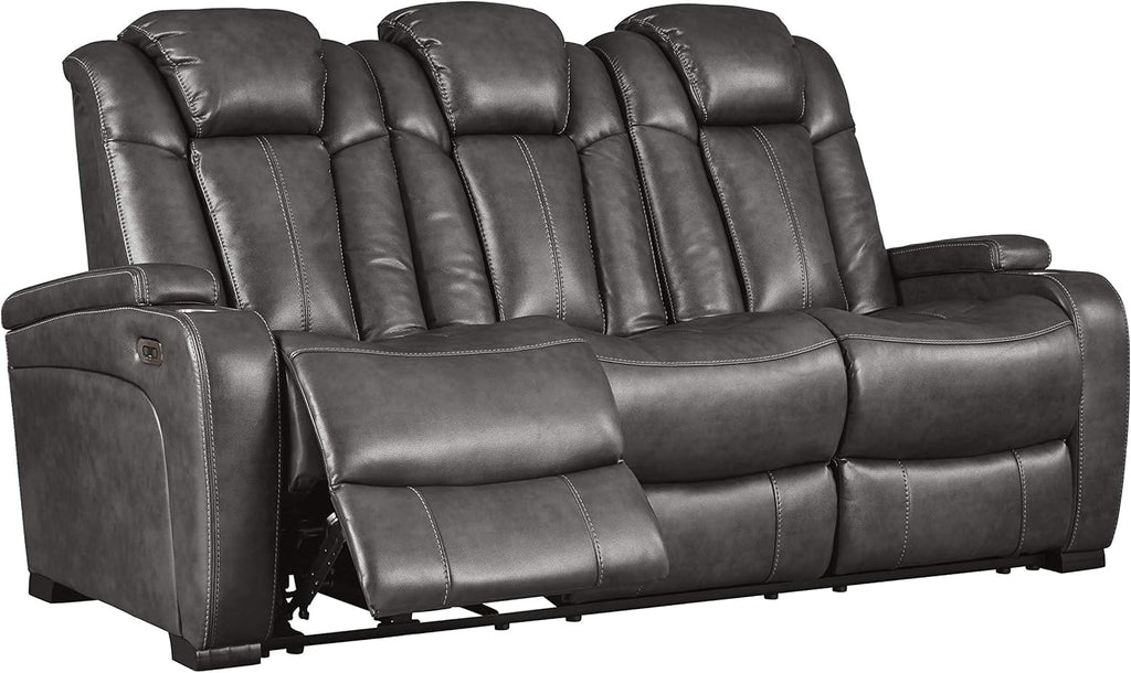 Dark Gray Power Recliner with USB Port V4711