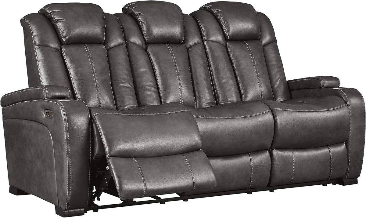 Dark Gray Power Recliner with USB Port V4711