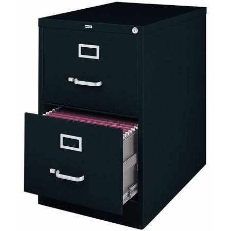 2 Drawer Vertical Legal File Cabinet in Black U553