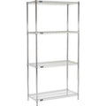 Chrome Wire Shelving Starter Unit, 5 Tier Q916