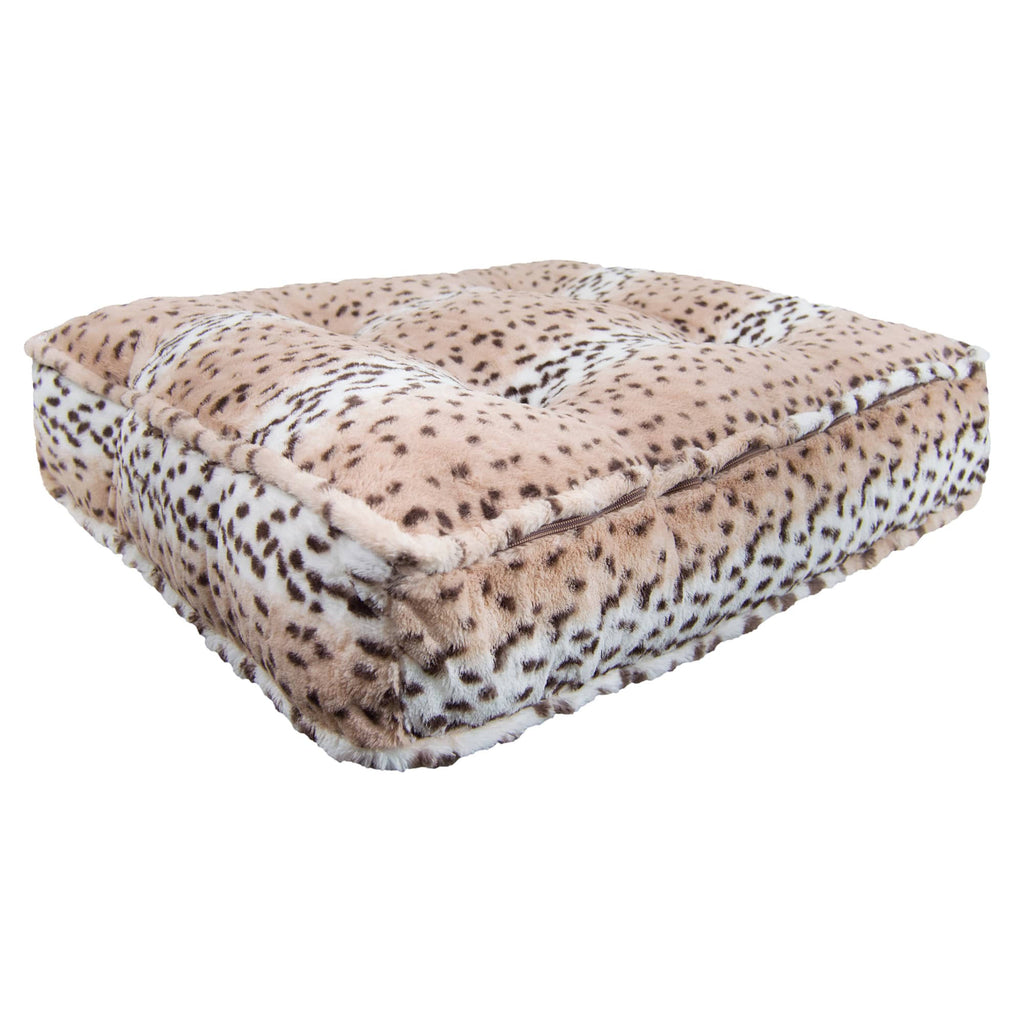 Extra Plush Faux Fur Rectangle Pet Dog Bed, Medium - 32 inch x 26 inch A3493
