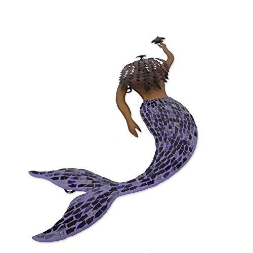Handmade Iron and Glass Mosaic Mermaid Wall Decor M835