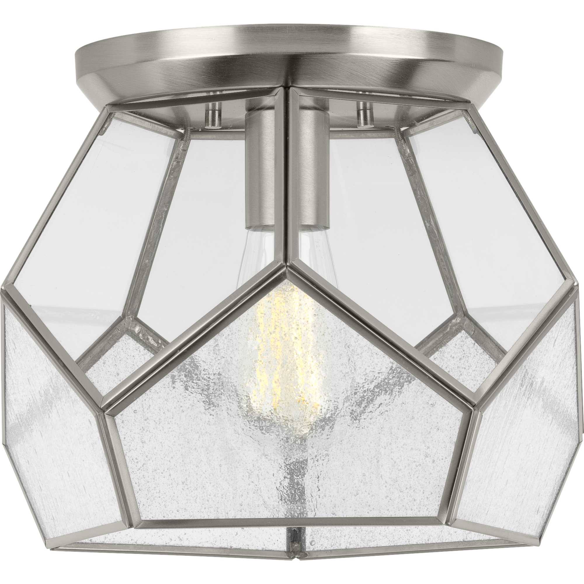 Brushed Nickel 1-Light Flush Mount H18733