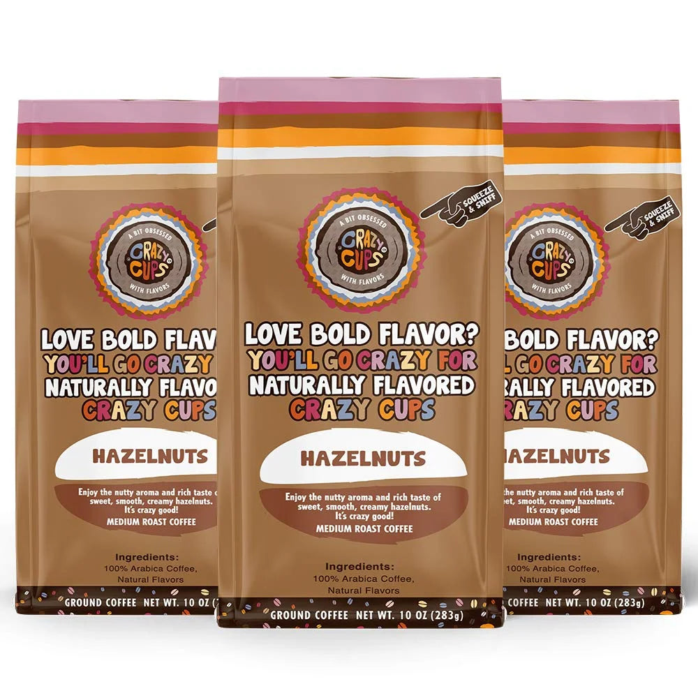 Hazelnut Ground Coffee, Medium Roast, 10 Ounce bag W1431