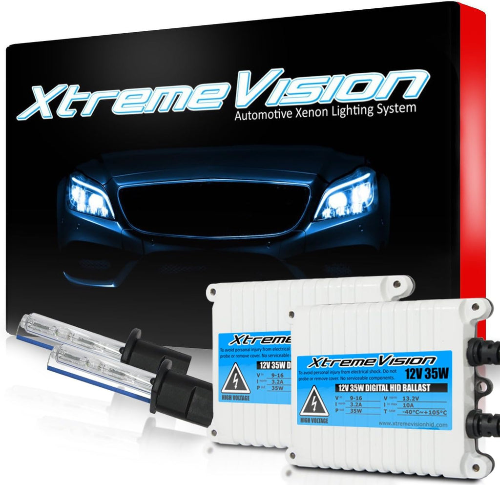 35W AC Xenon HID Bundle with Slim AC Ballast (1 Pair) and H4 / 9003 30000K Deep Blue Xenon Bulbs (1 Pair) D9398