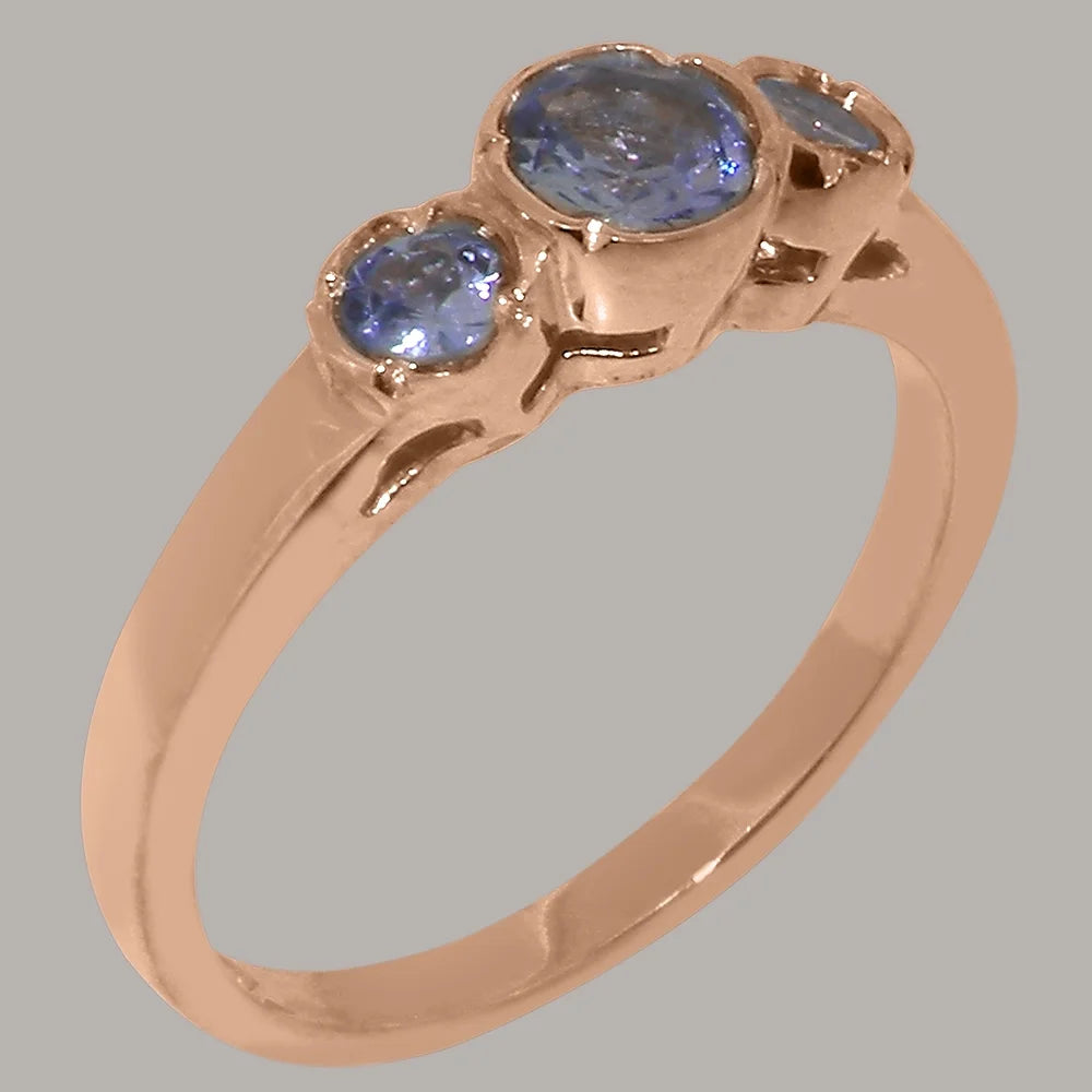 18k Rose Gold Natural Tanzanite Ring J92110
