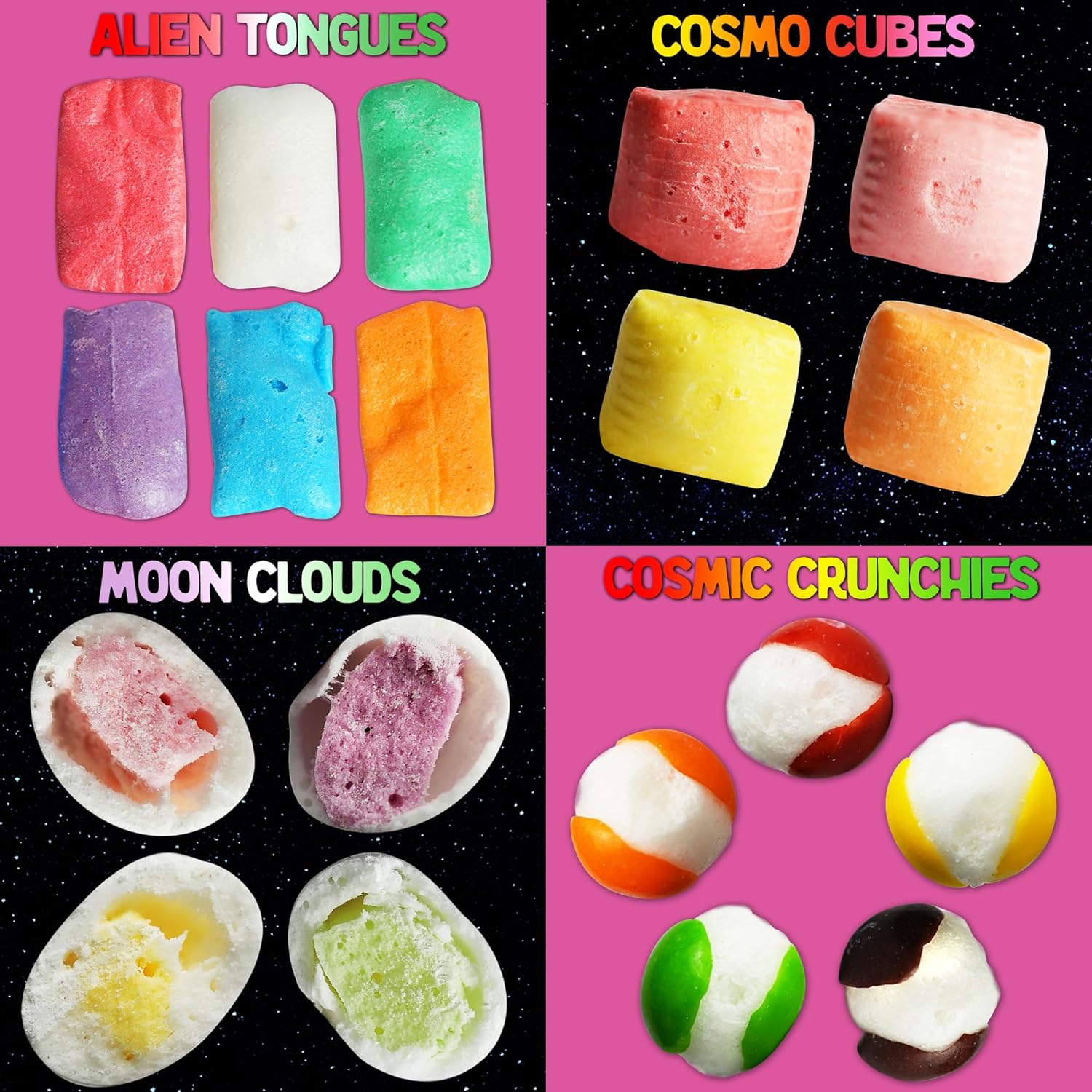 Freeze Dried Candy Variety Pack with 4 Kinds V9488