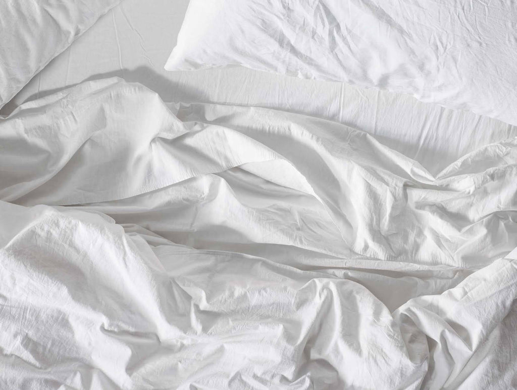 Organic Crinkled Percale Sheet Set Cal King Aegean W268