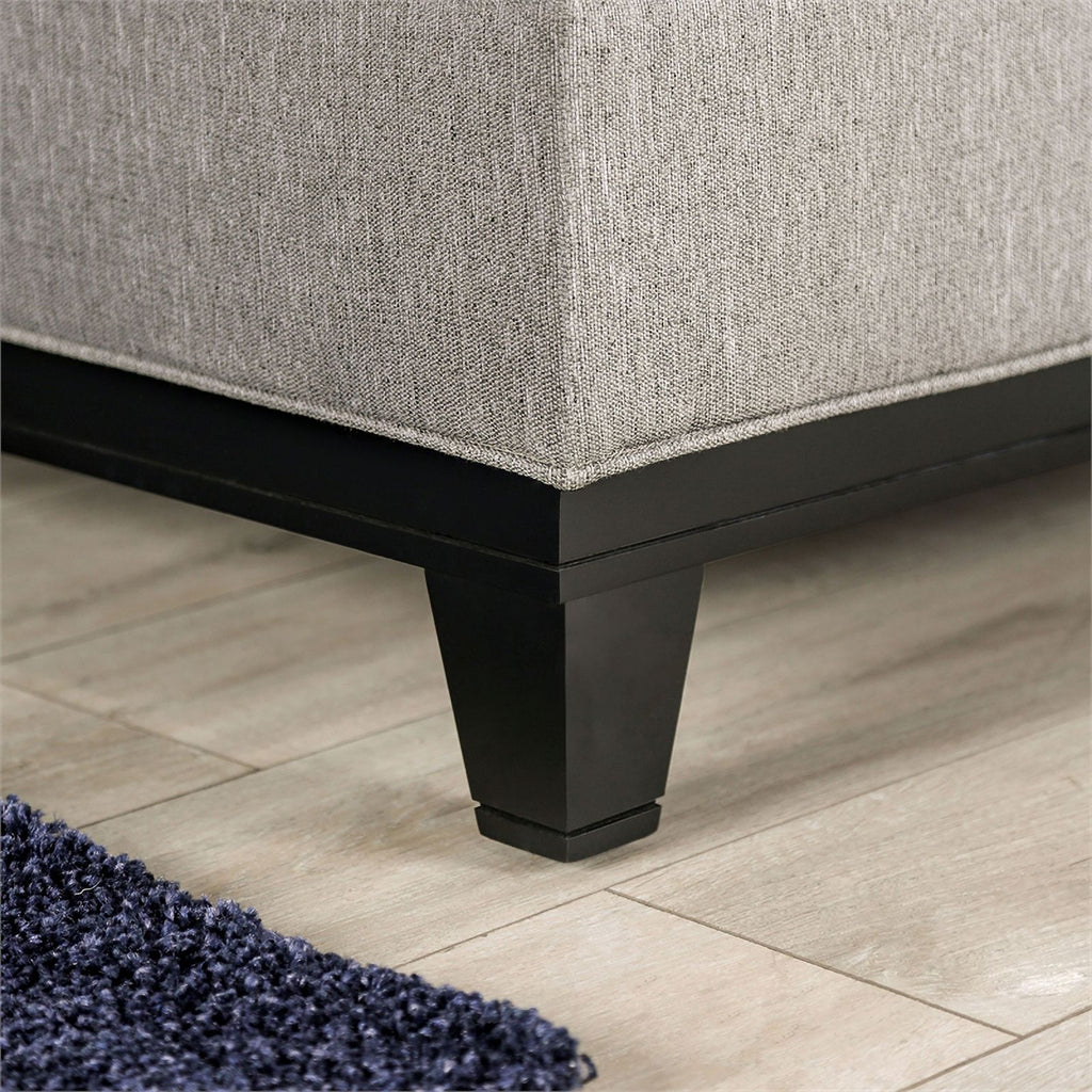 Light Gray Fabric L-Shaped Sectional H8140
