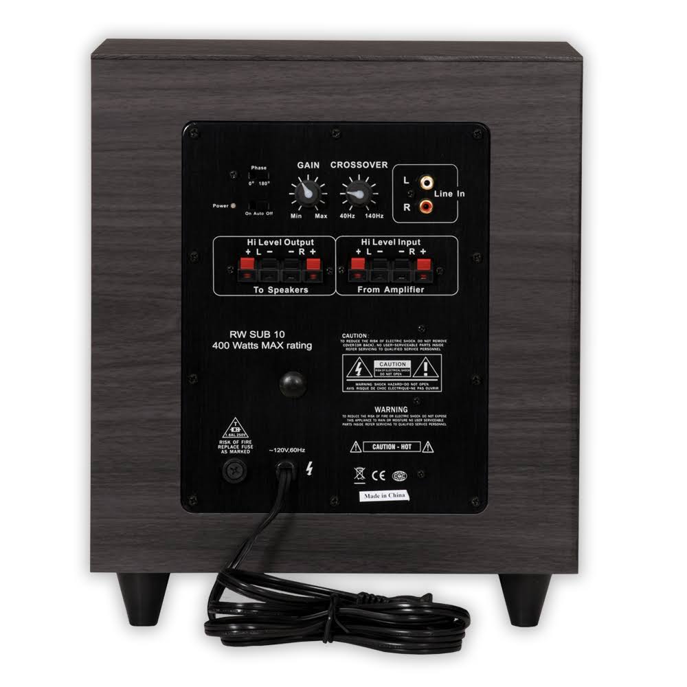 10 inch Powered Subwoofer, Black I790873