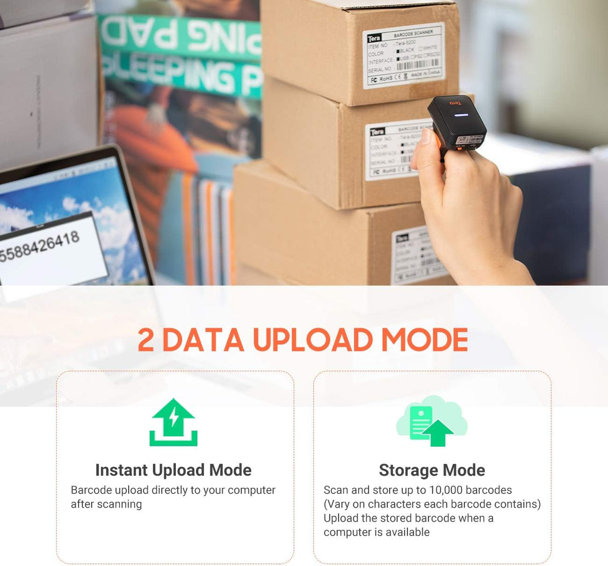 Wireless Bluetooth Barcode Scanner L235