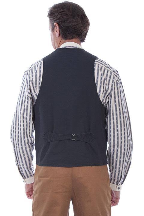 Black Canvas Vest O3309