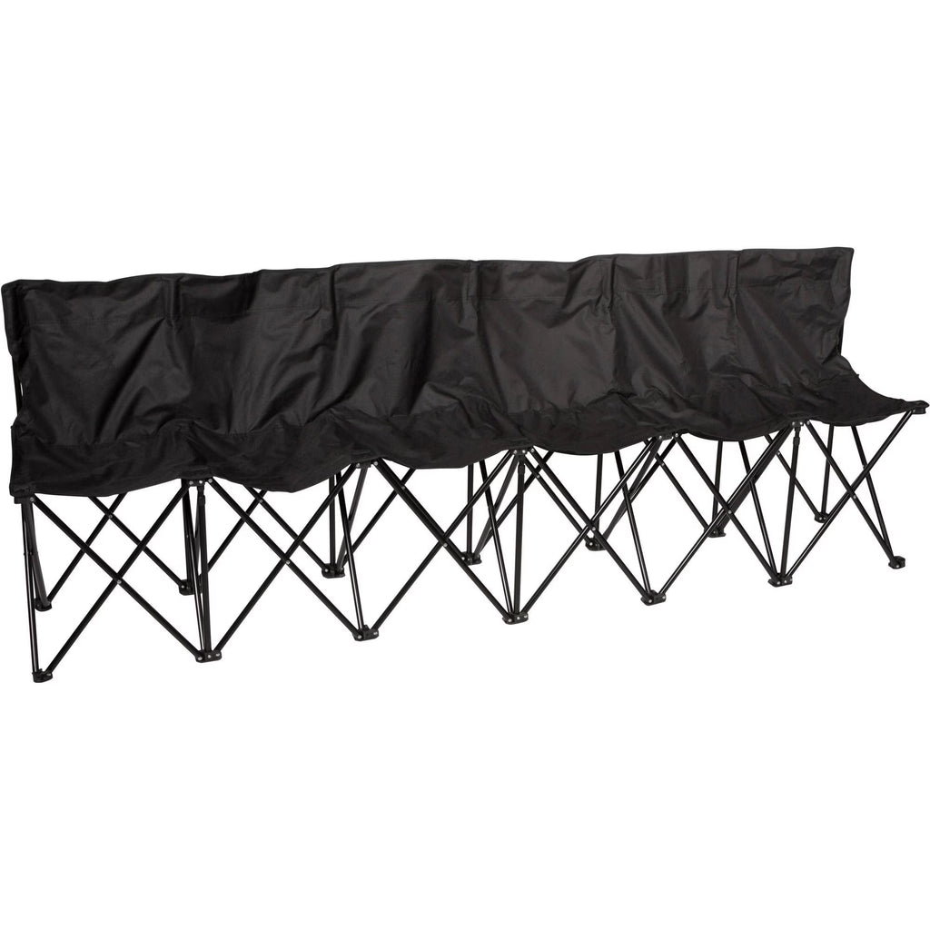 6-Person PVC Folding Sideline Bench with Back S42541