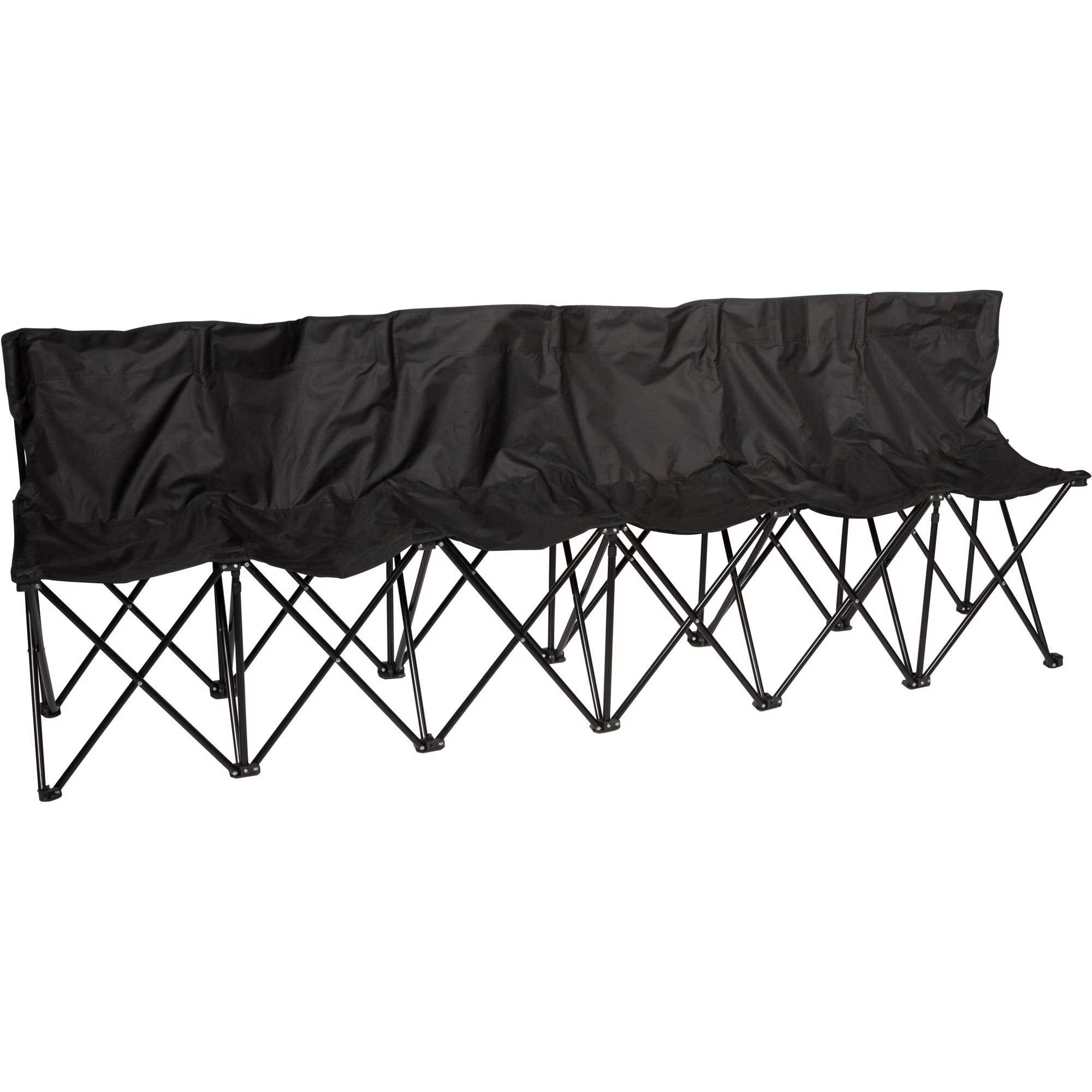 6-Person PVC Folding Sideline Bench with Back S42541