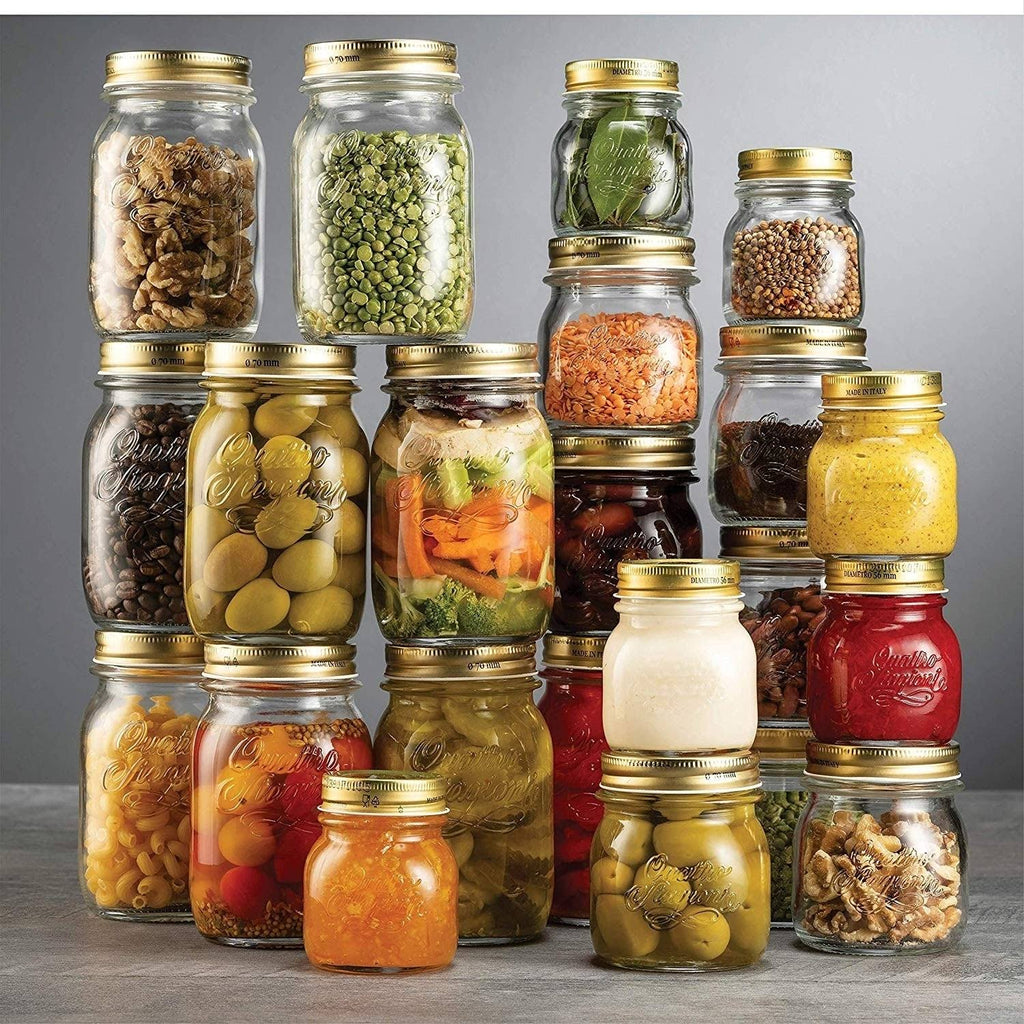 12 Pack 17 Ounce Glass Mason Jars with Airtight Lid M9874
