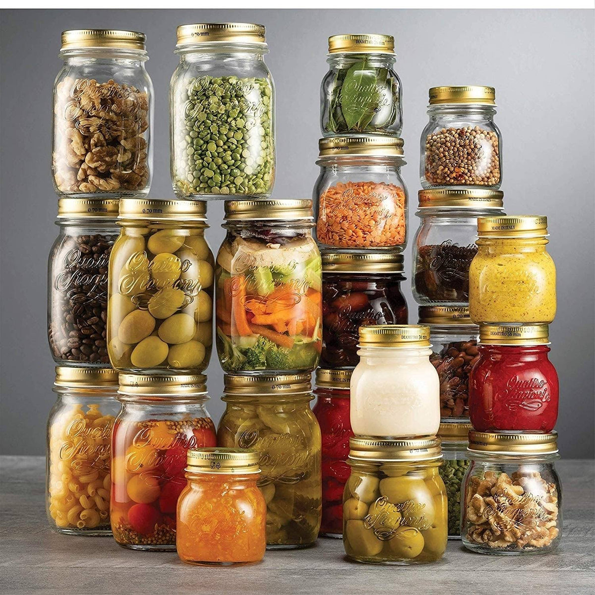 12 Pack 17 Ounce Glass Mason Jars with Airtight Lid M9874