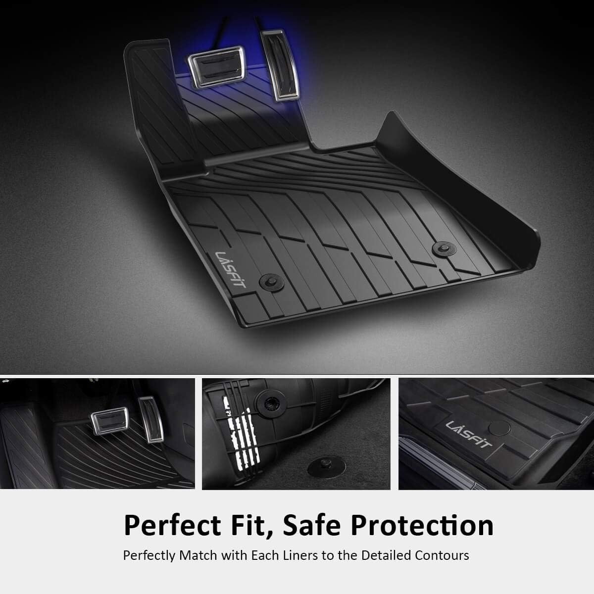 Black TPE Floor Liners for Toyota Tundra CrewMax S396