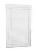 Cordless White Faux Wood Room Darkening Horizontal Blinds G511057