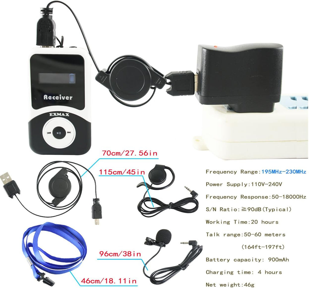 Wireless Tour Guide System Microphone (1 Transmitter 10 Receivers) G11108