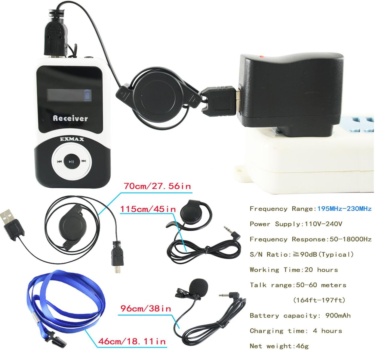 Wireless Tour Guide System Microphone (1 Transmitter 10 Receivers) G11108