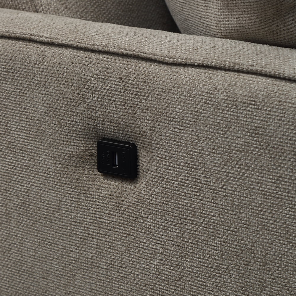 Cream Waterproof Fabric 2 Seater Loveseat Sofa J234590