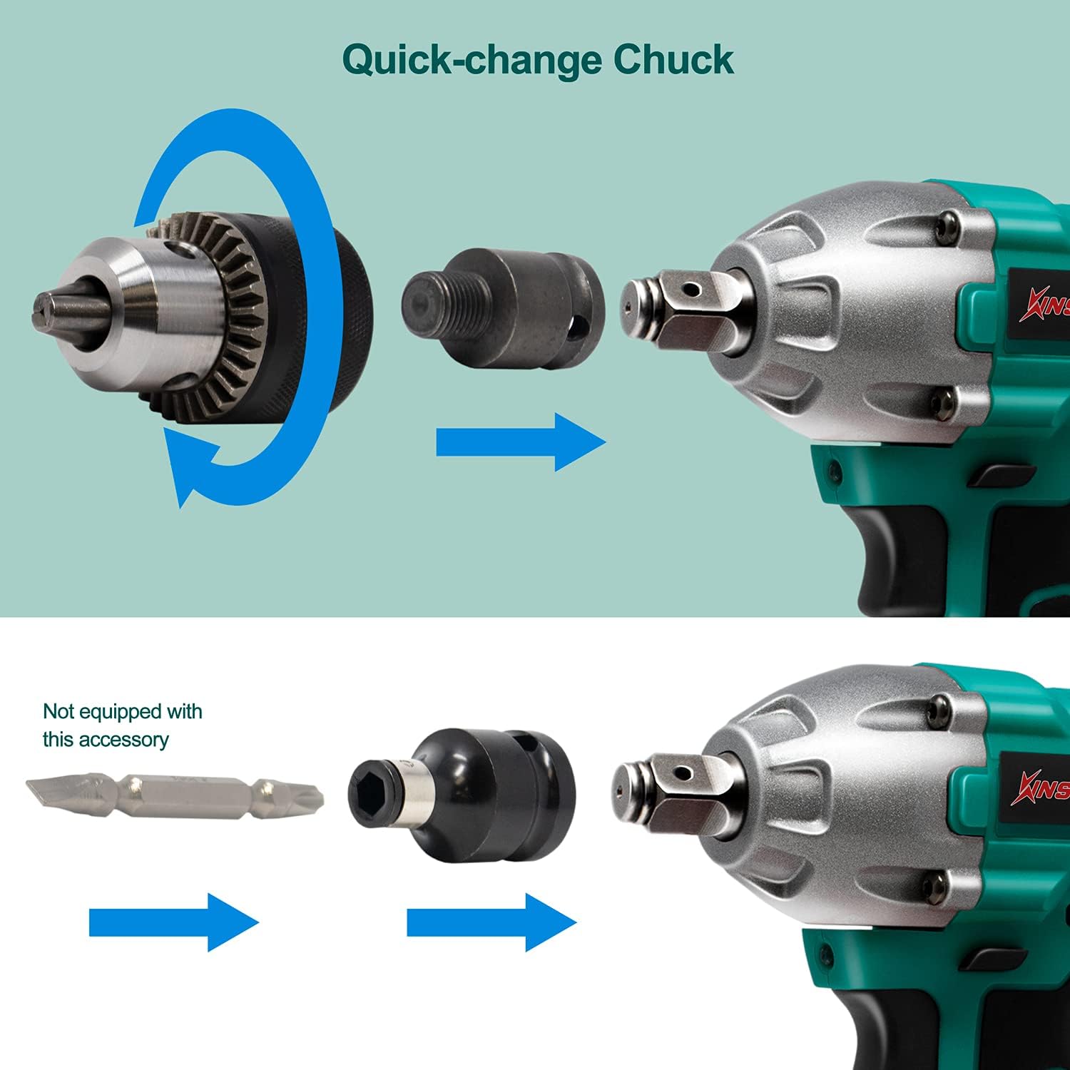 Cordless Impact Wrench, 1/2 Chuck, 3100RPM, 320 ft-lbs, 20V 2x3.0AH Battery V1689