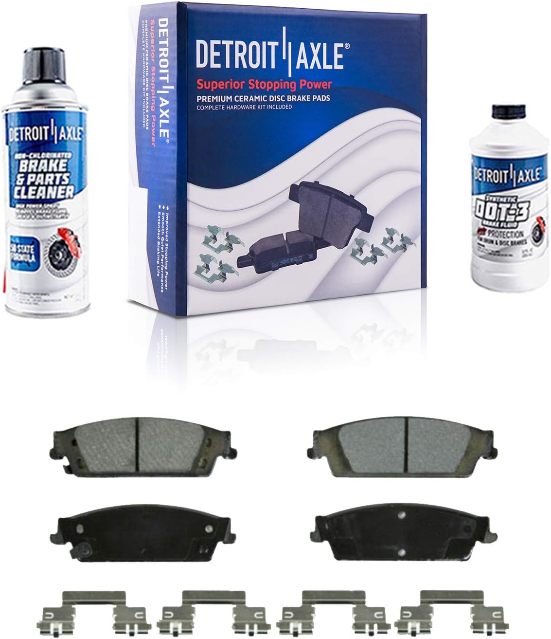 Front & Rear Drilled Slotted Rotors Ceramic Brake Pads 10pc Set O71195