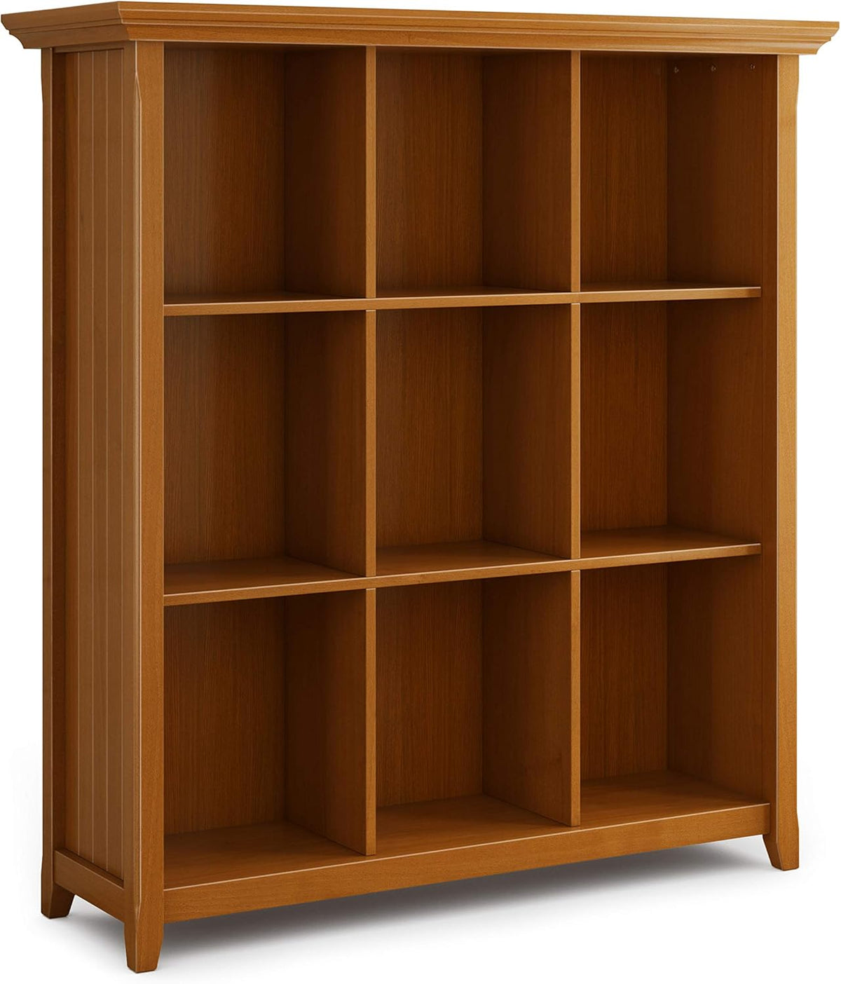 Rustic 9 Cube Bookcase and Storage Unit in Brunette Brown with 9 Shelves J3993