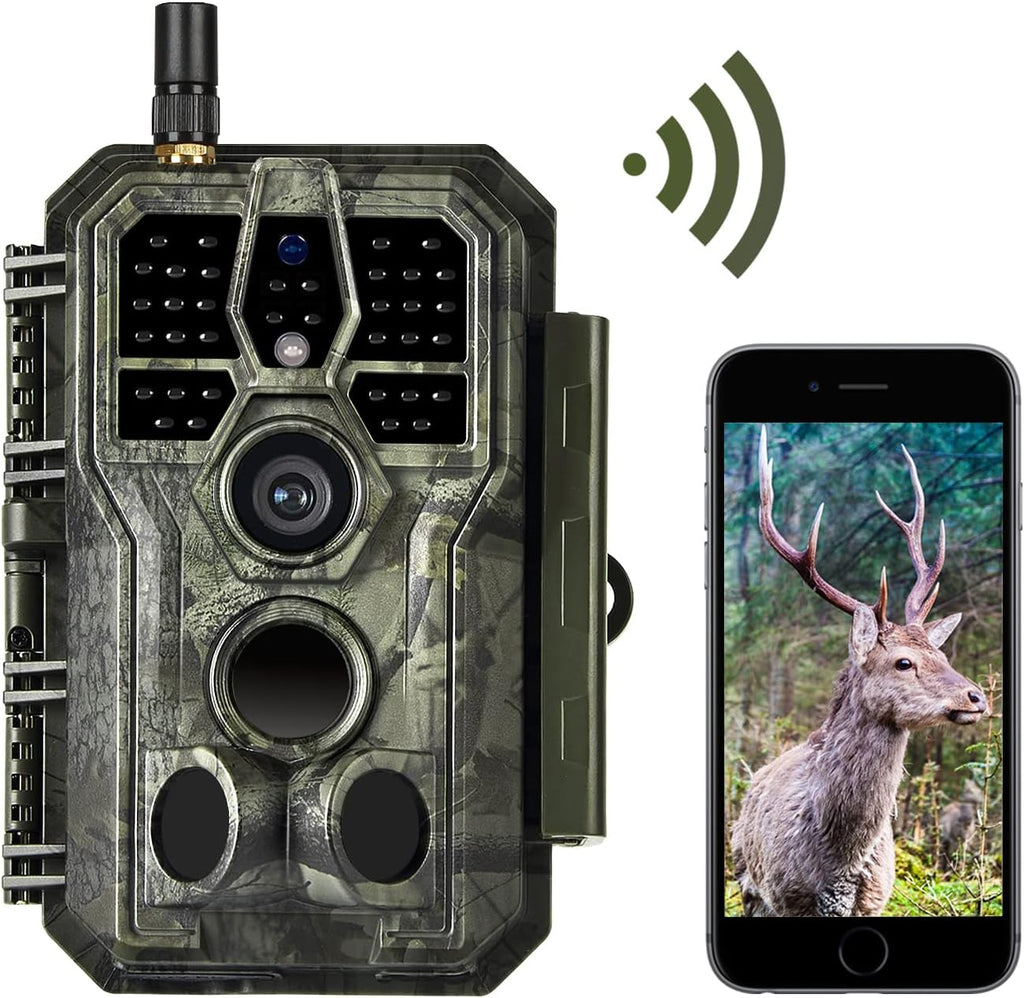 WiFi Game Camera 32MP 1296P Wireless Hunting Camera with No Glow Night Vision G567