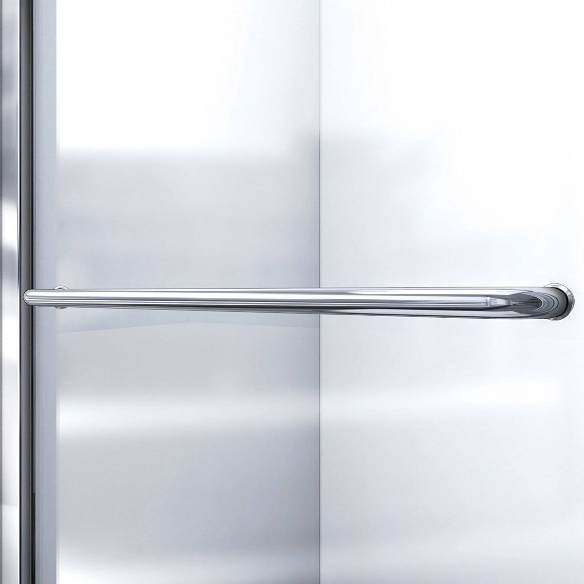 72 in. Semi-Frameless Sliding Shower Door Clear Glass Brushed Nickel L897733
