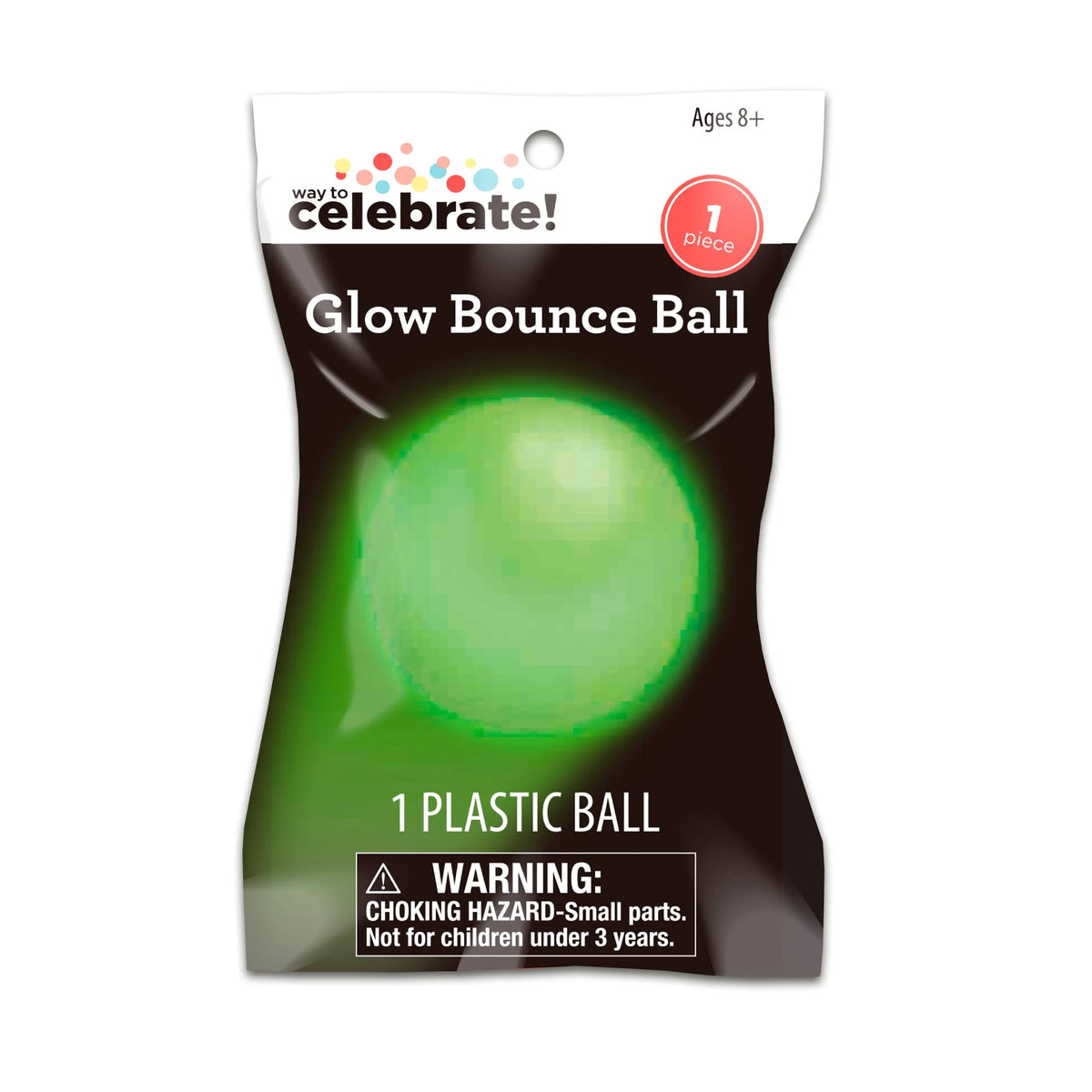 Party Glow Bounce Ball, Green, 30 Grams K948