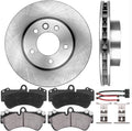 Premium OE 5 Lug Rotors + Ceramic Brake Pads + Sensors + Hardware N892