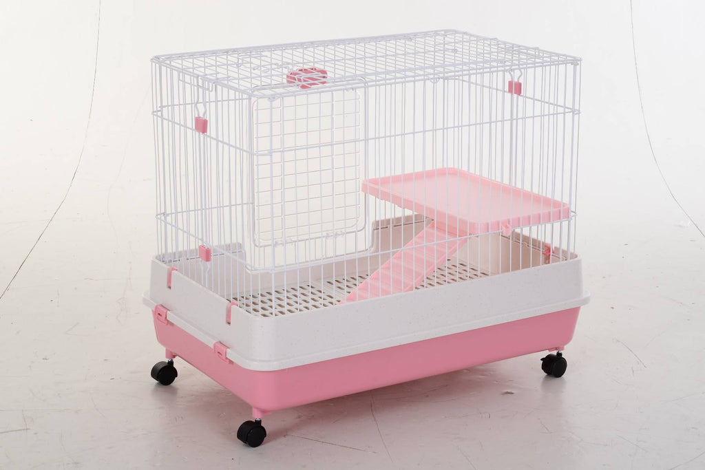 Indoor Rabbit Cage Small Animal House with Wheels L9595