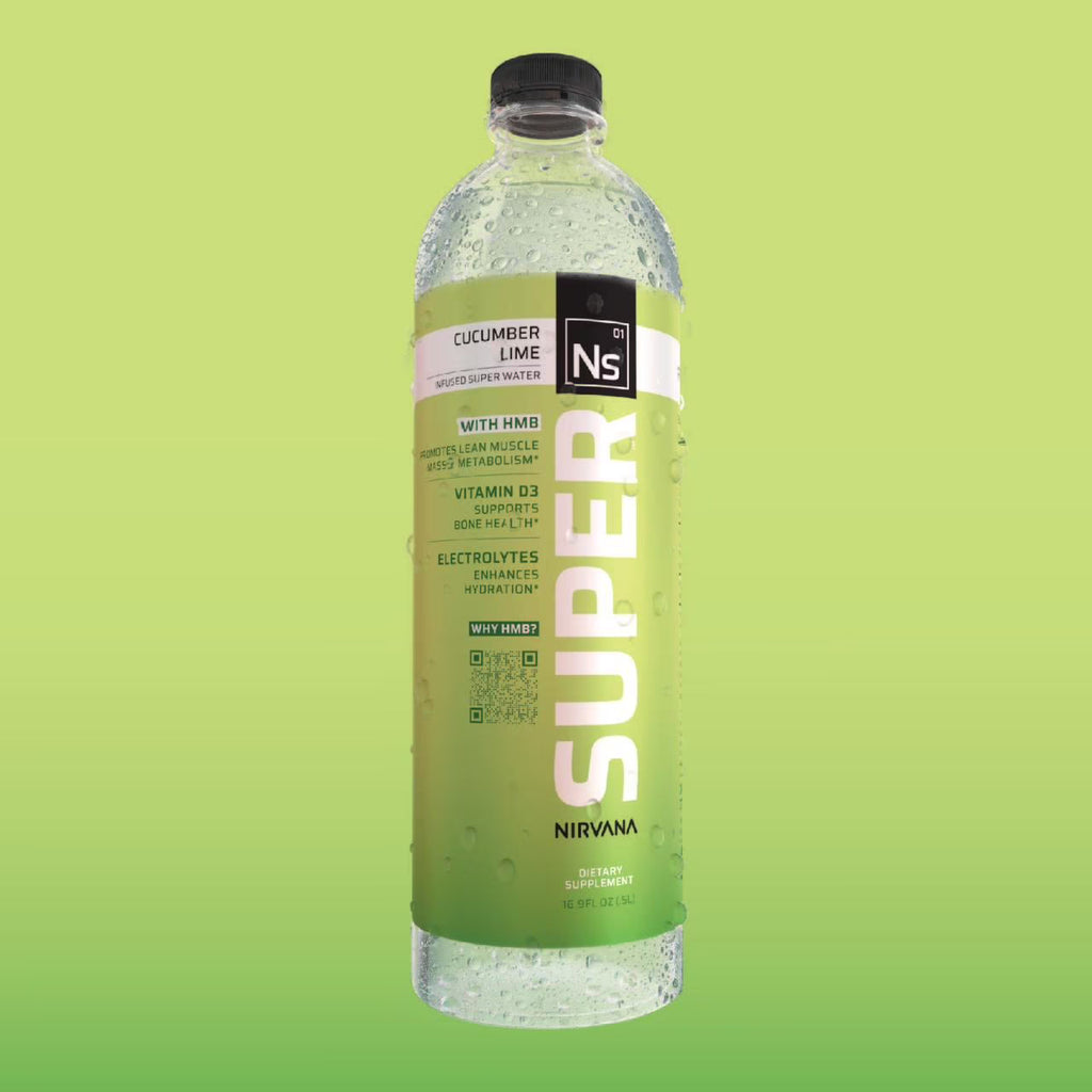 Cucumber Lime HMB Infused Natural Spring Water, 16.9 Fl oz Bottles (12 Pack) T670176